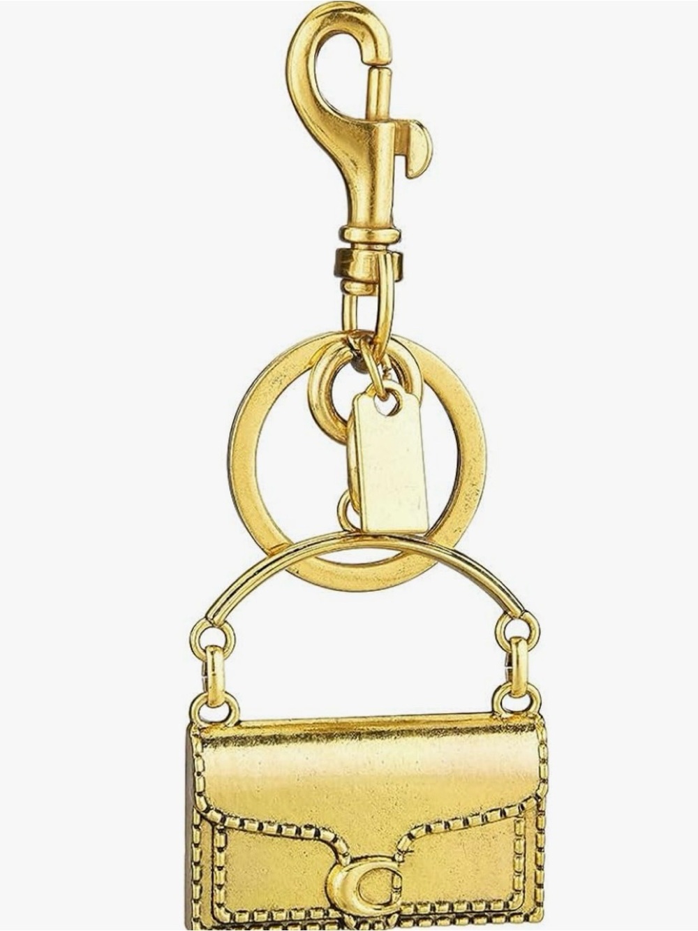Gold Mini Purse Keychain Charm - Designer Style